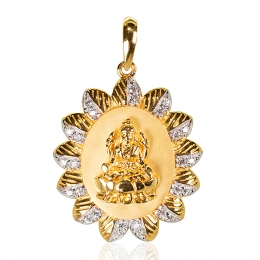 God Lakshmi Gold Pendant